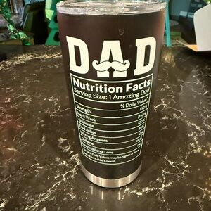 Black Dad Tumbler with Fun Design